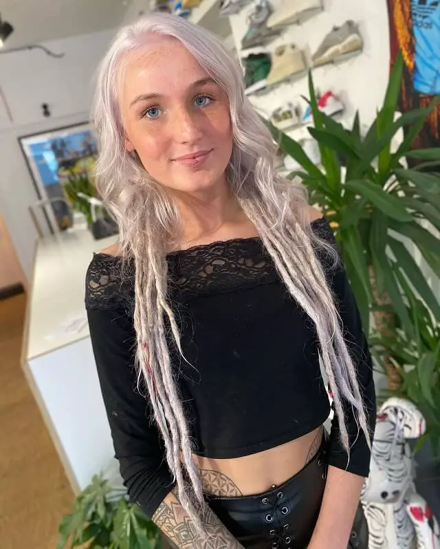 ash blonde dreads 