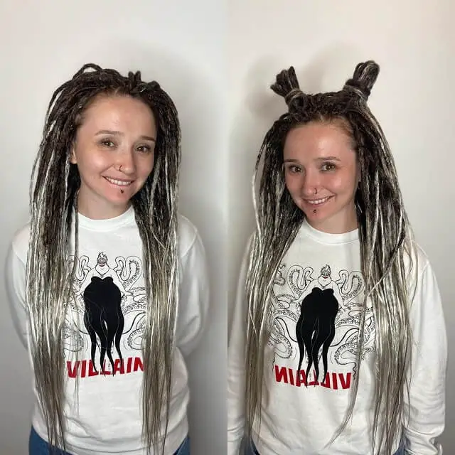 black and blonde dreads