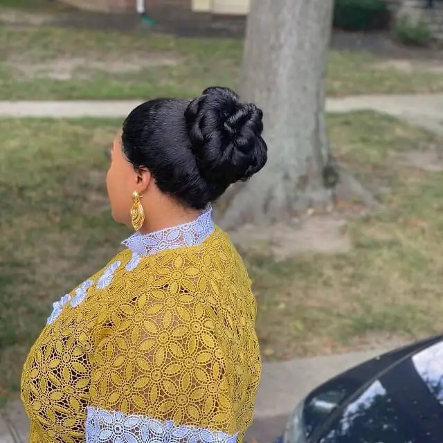 black updo hairstyles with weave