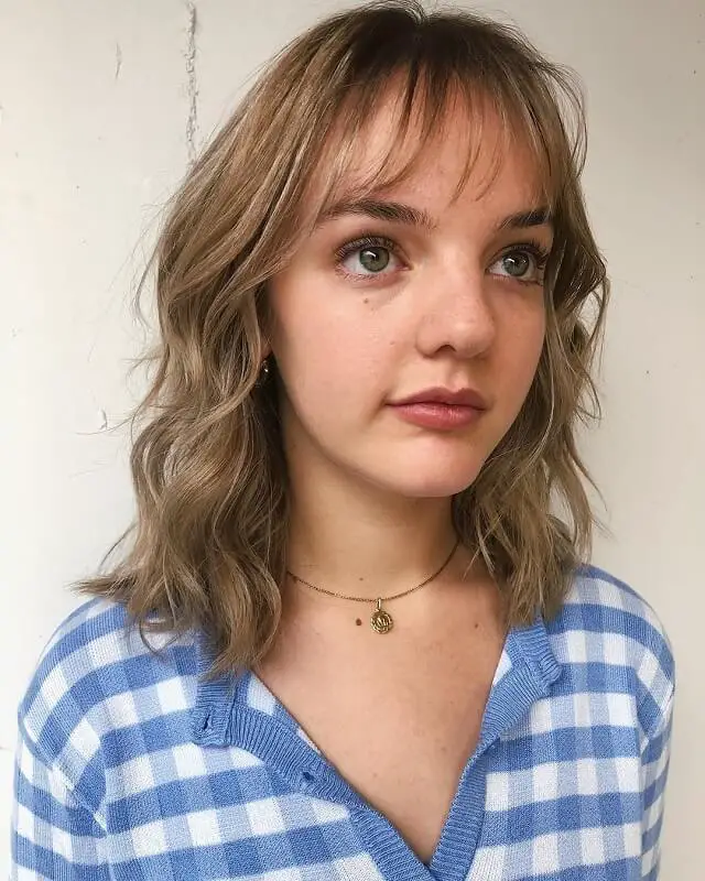 blonde see through bangs