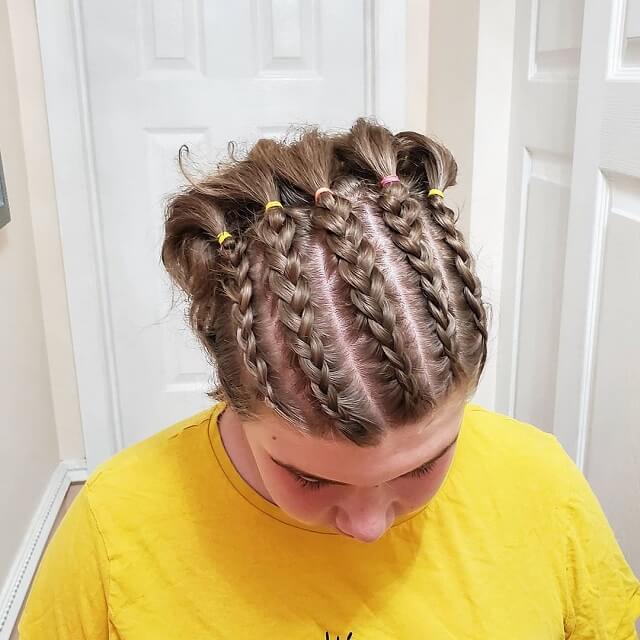 braid for white girl with short hair 