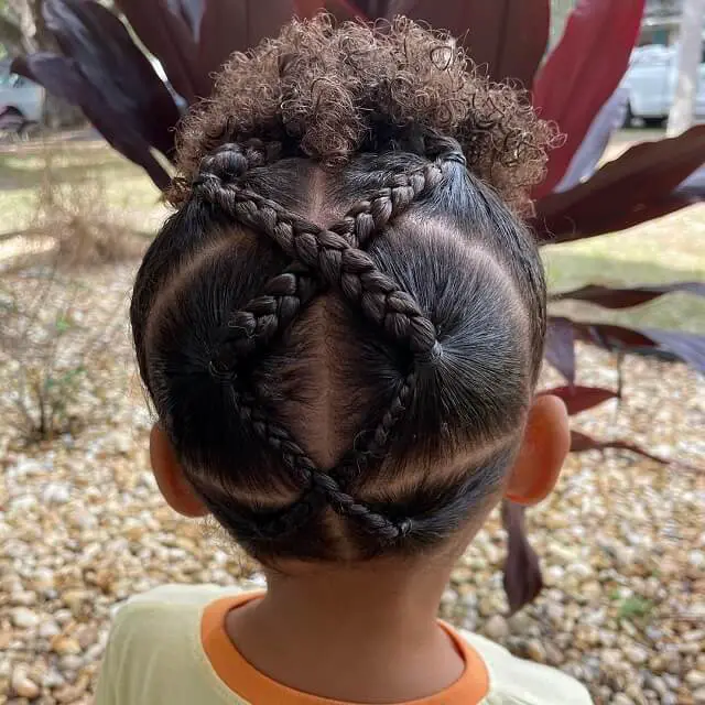 braided updo with curls