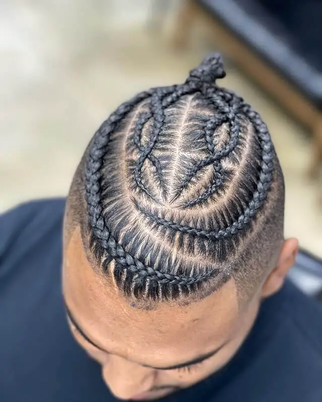braids with faded sides