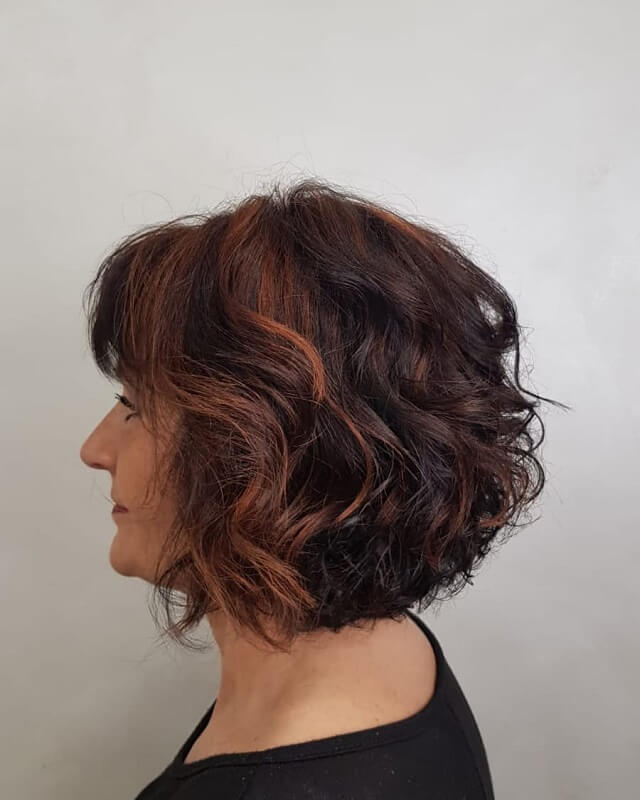 curly bob hairstyles for women over 50