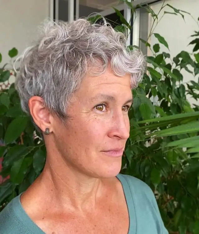 curly pixie cut for women over 50