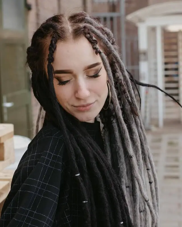 faux dreads white girl 