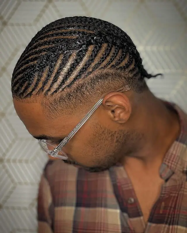 fishbone braids with fade