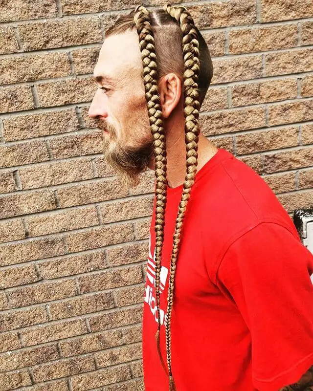 Blonde French Braids For Men 