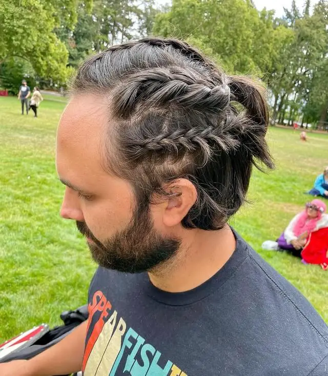 Messy French Braids For Men