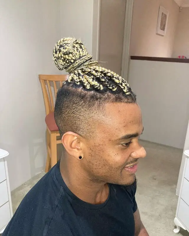 high top fade with box braids