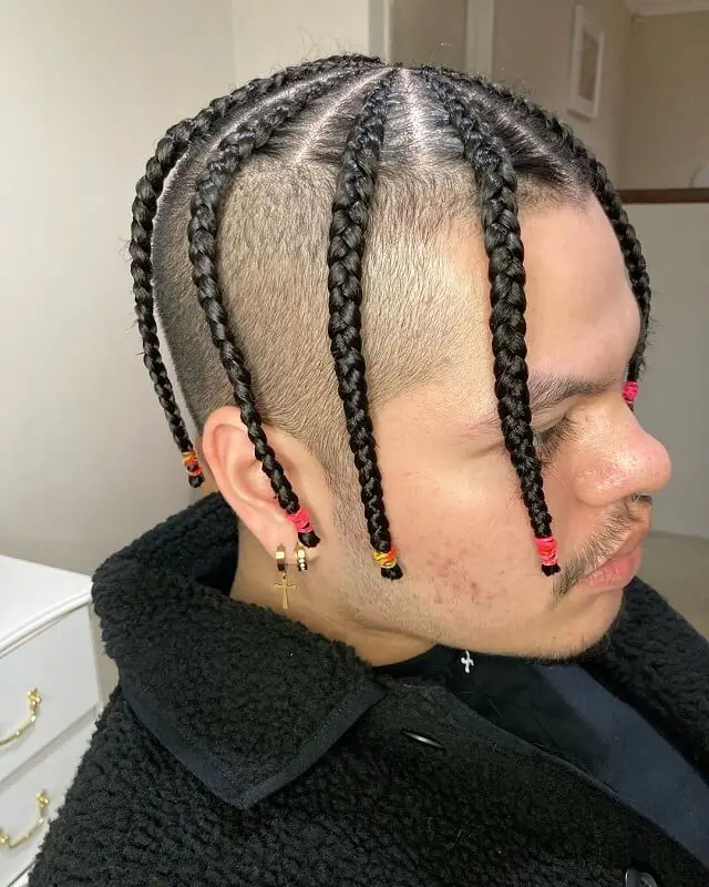 high top fade with braids