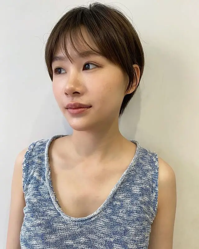 Korean See-Through Bangs For Short Hair