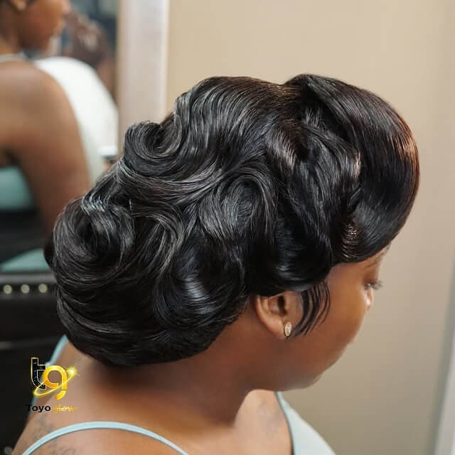 layered updo for black women