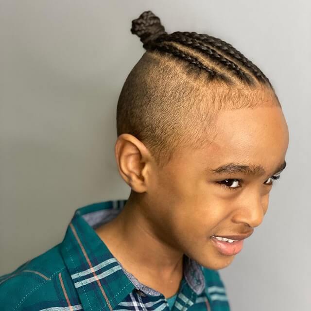 little boy braids with fade 