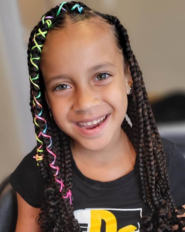 little girl individual braids
