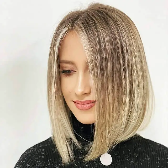  long inverted bob for thick hair