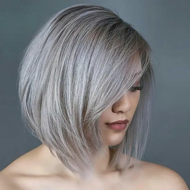 long inverted bob with side bangs 