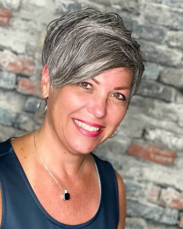 low maintenance pixie cuts for thick hair over 50