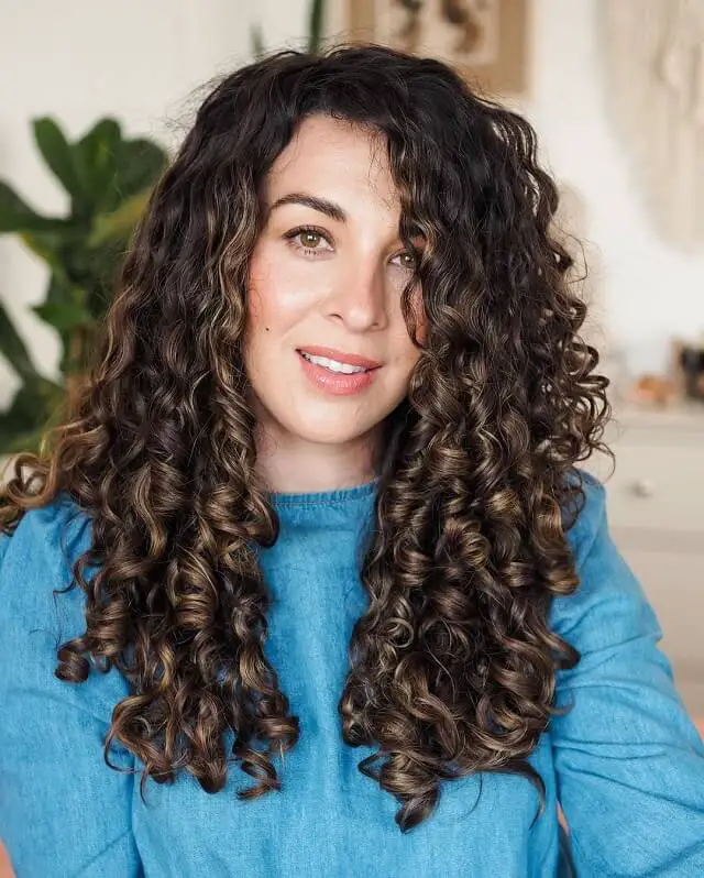 ombre highlights for dark curly hair