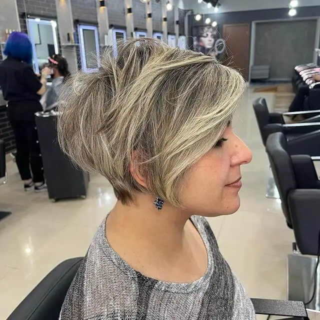 pixie cut with bangs for thick hair