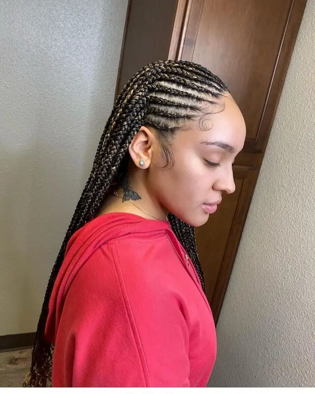  scalp braids with individuals in the back