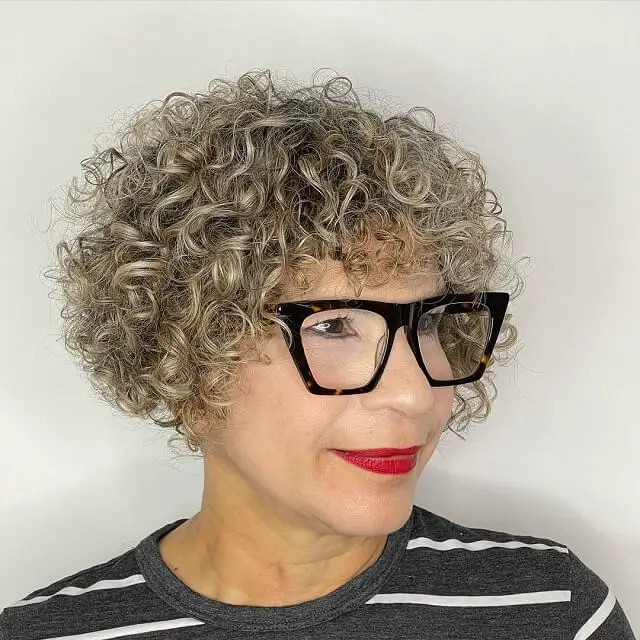 short blonde curly hair for women over 50