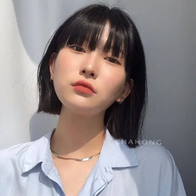 short hair for round face asian