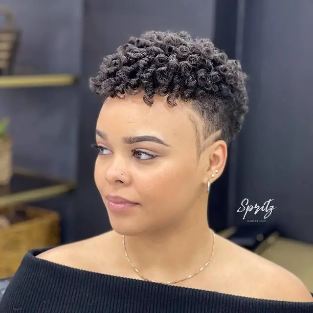 short natural haircuts for black females with round faces