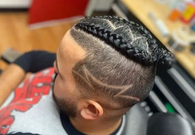braids with fade for men