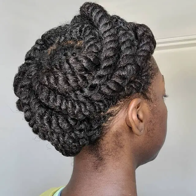 twist updo hairstyles for black hair 