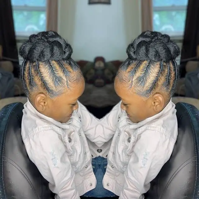 updo hairstyles for little black girl 