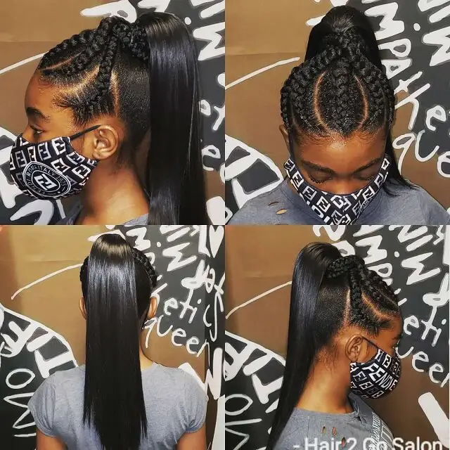  updo ponytail hairstyles for black hair 