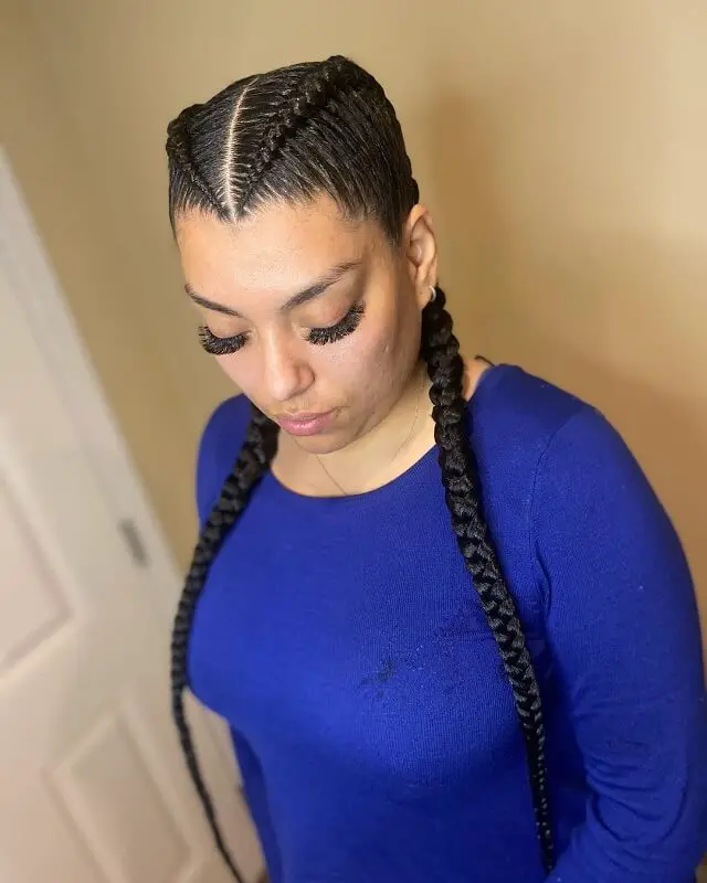 2 feed in french braids