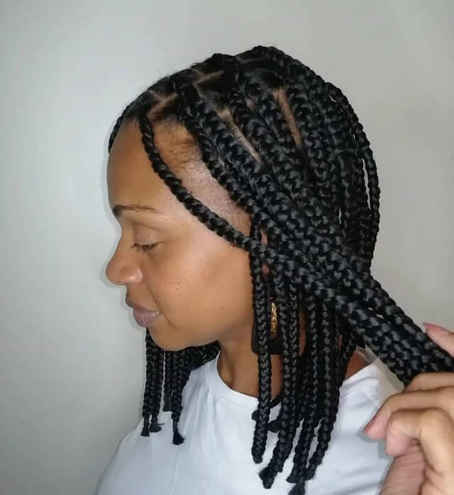 african braids for short hair            