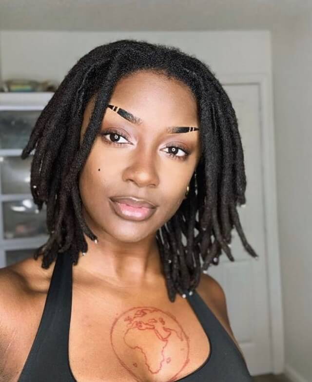 black hairstyles for women short dreads 
