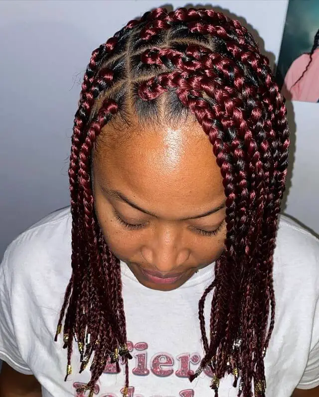 Highlighted Bob Braids Hairstyle