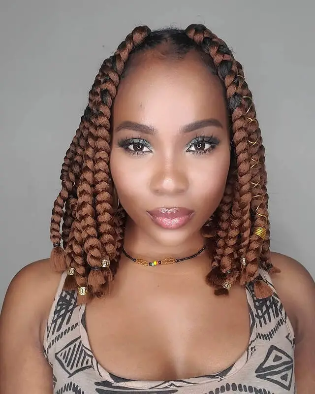 Thick Braids for Longish Chubby Faces