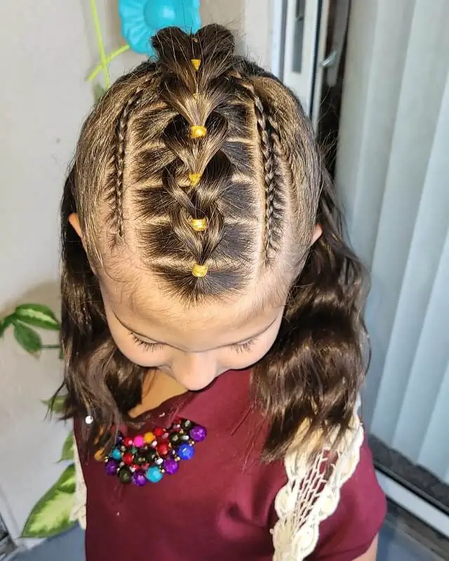 braided updo for little girl