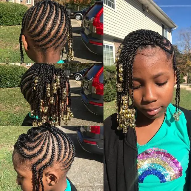 braids for little girl with short hair