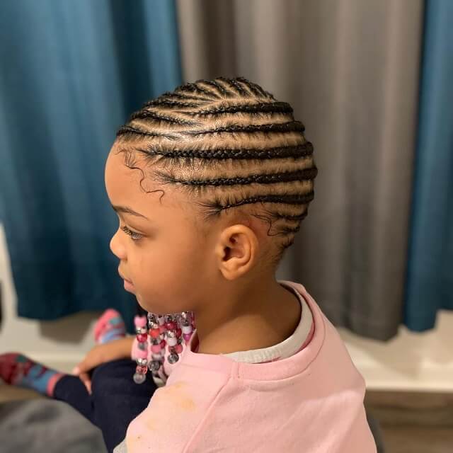braids to the side for little girl 