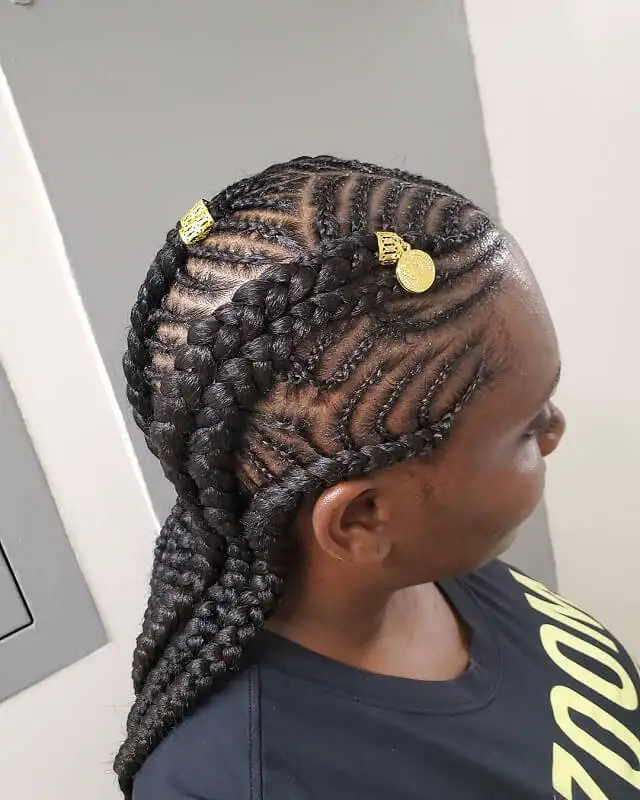 Fishbone Braids With Accessories