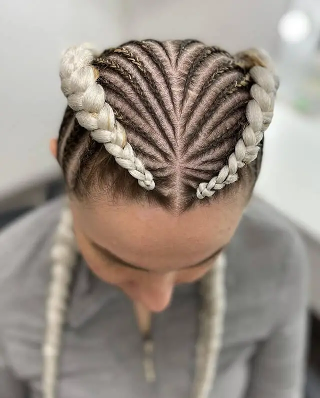 Platinum Fishbone Braids