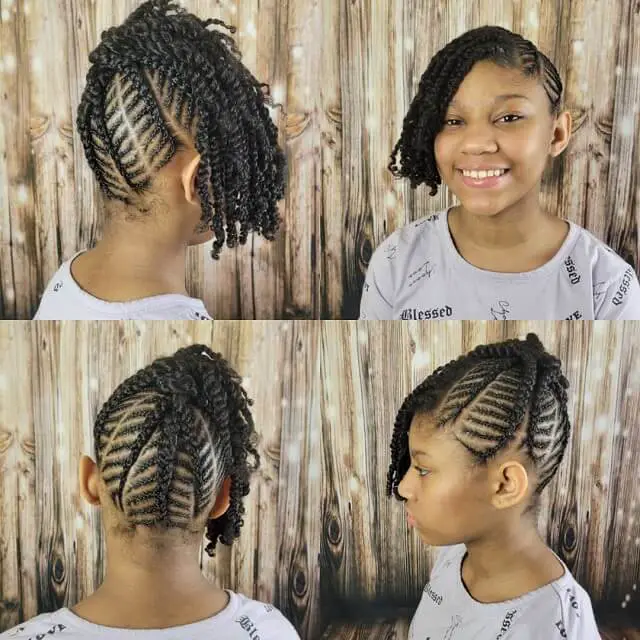 fishbone braids for kids