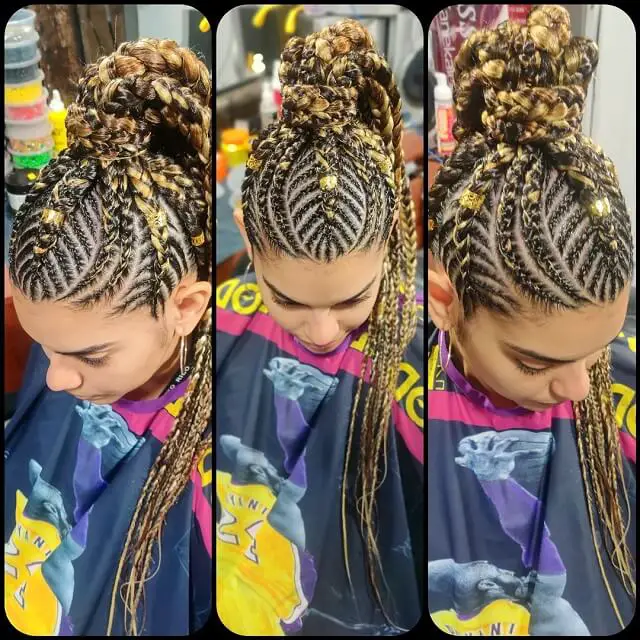 fishbone feed in braids