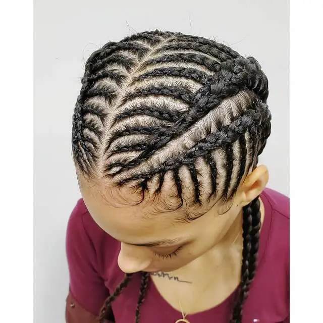 fishbone goddess braids