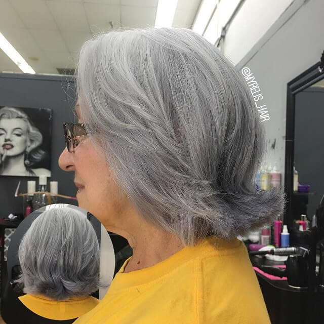 gray bob hairstyles