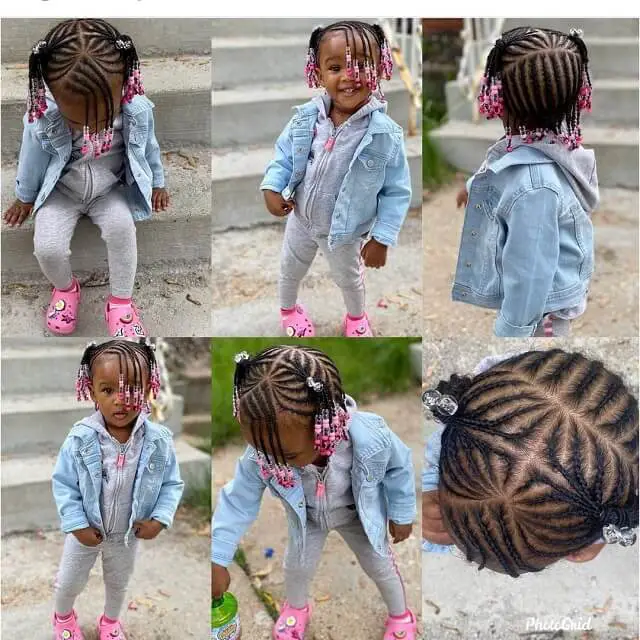 individual braids for kids with beads 