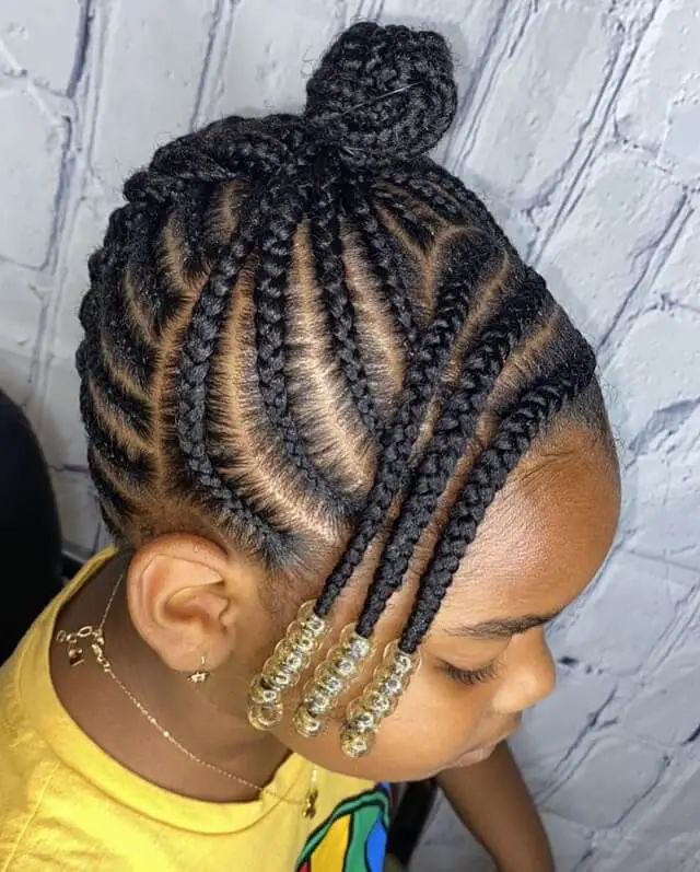 little girl braided bun hairstyles