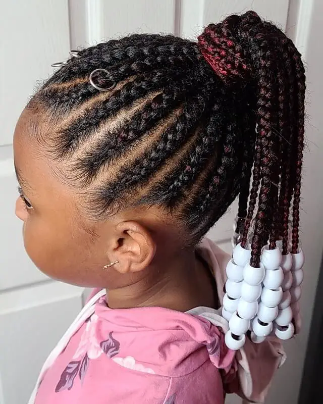 little girl braided ponytail 