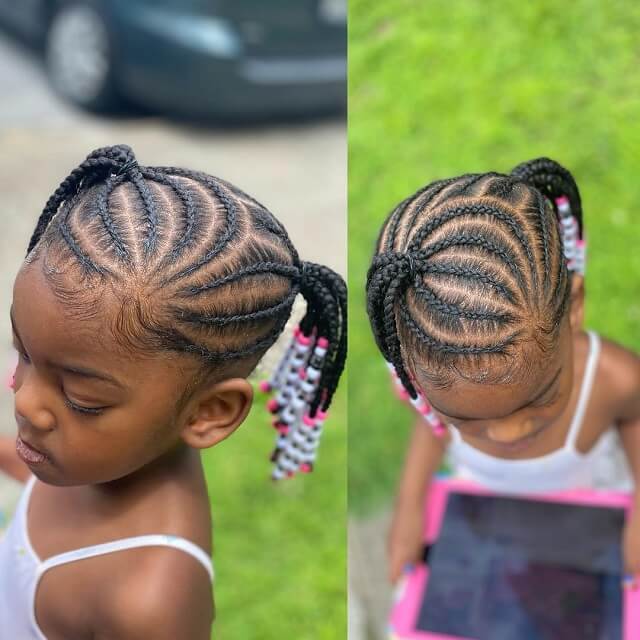  little girl knotless braids